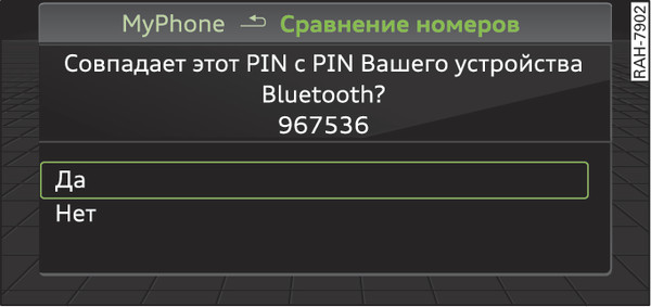 Илл. 208 Индикация PIN-кода для ввода в мобильный телефон